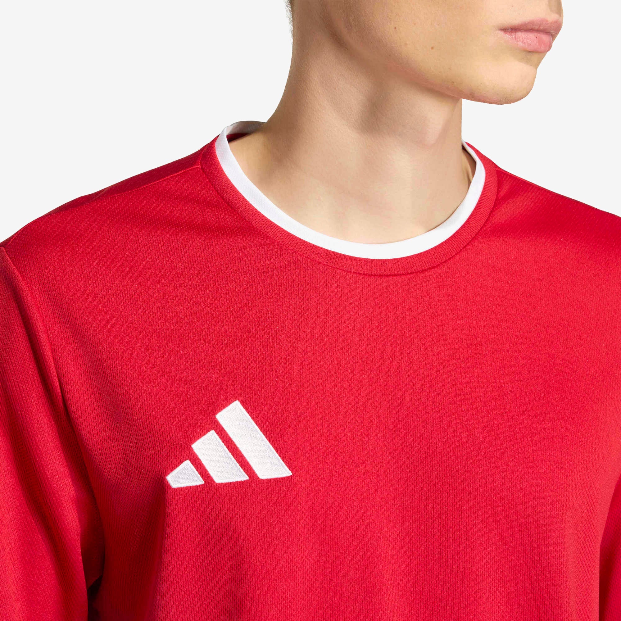 adidas Entrada 26 Polyester Men's T-Shirt - Team Power Red 2 / White