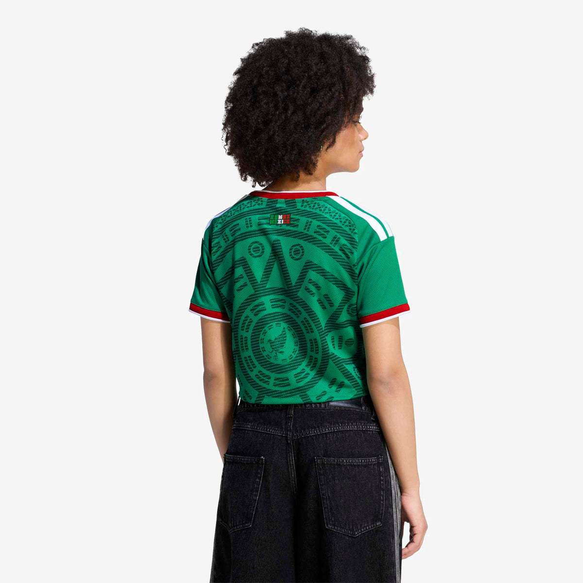 adidas Mexico 2026 Stadium Home Cropped Women's Soccer Jersey - Bold Green
