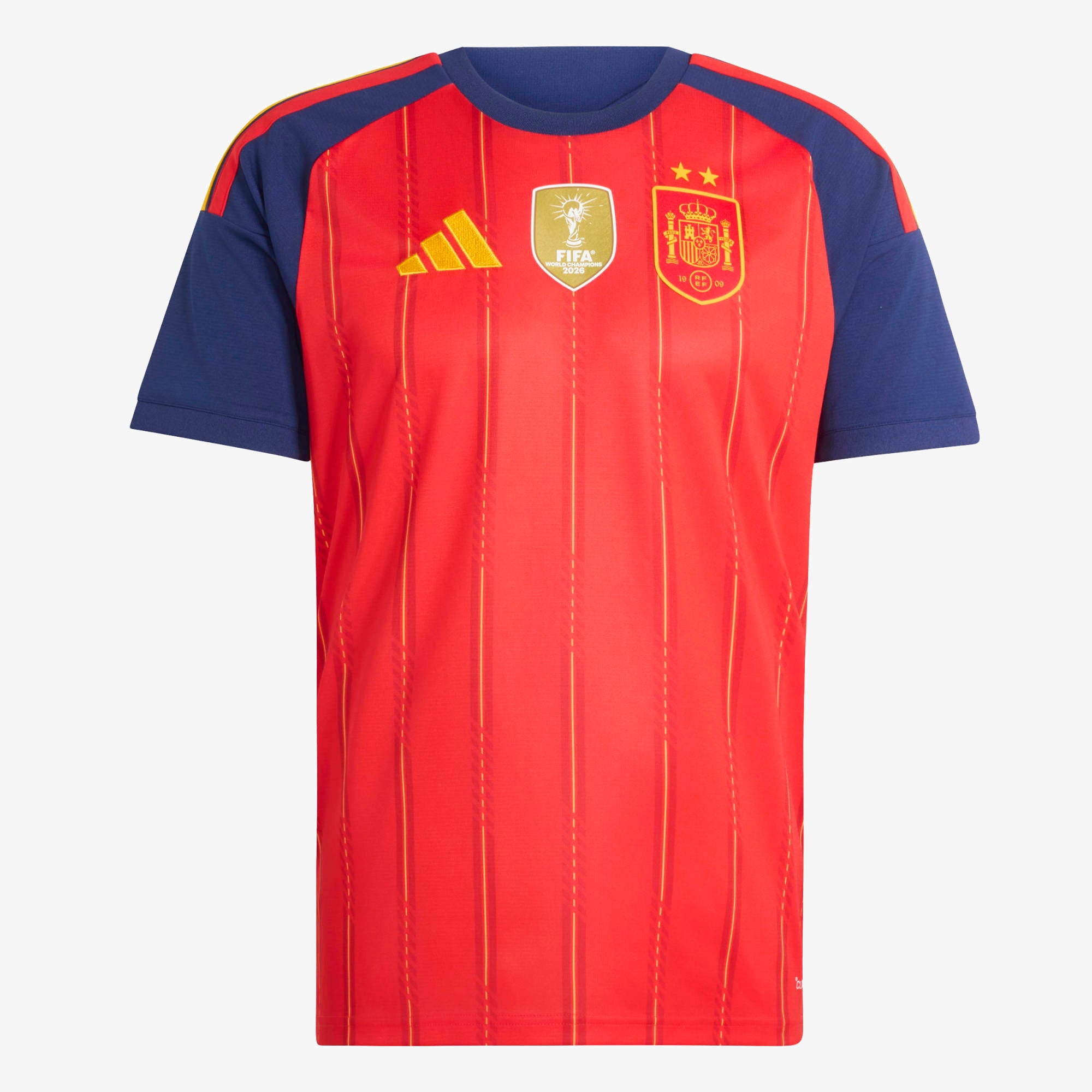 adidas Spain 2026 Stadium Home Winner Men's Soccer Jersey - Vivid Red