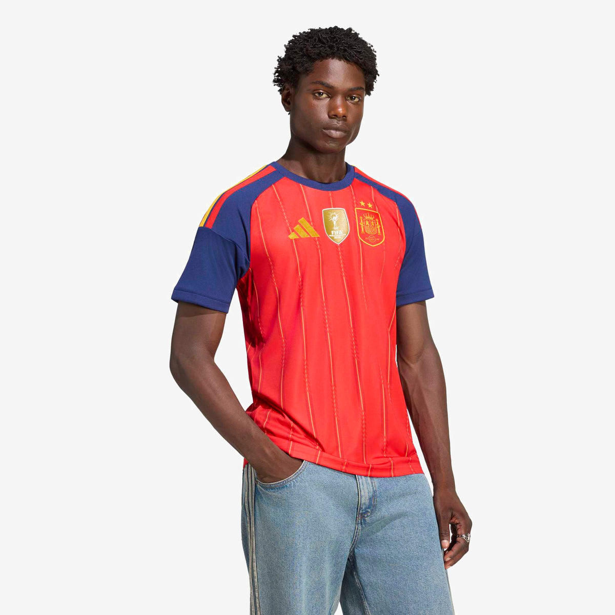 adidas Spain 2026 Stadium Home Winner Men's Soccer Jersey - Vivid Red