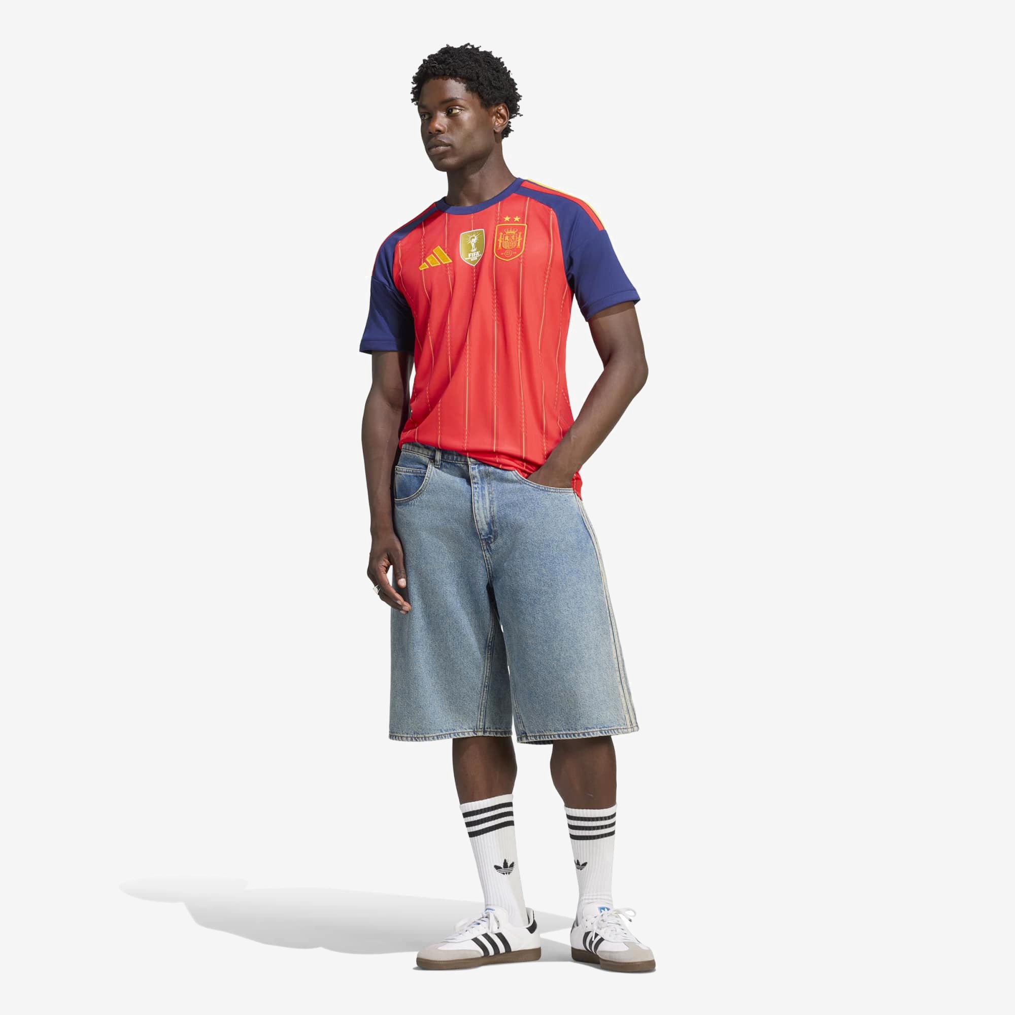 adidas Spain 2026 Stadium Home Winner Men's Soccer Jersey - Vivid Red
