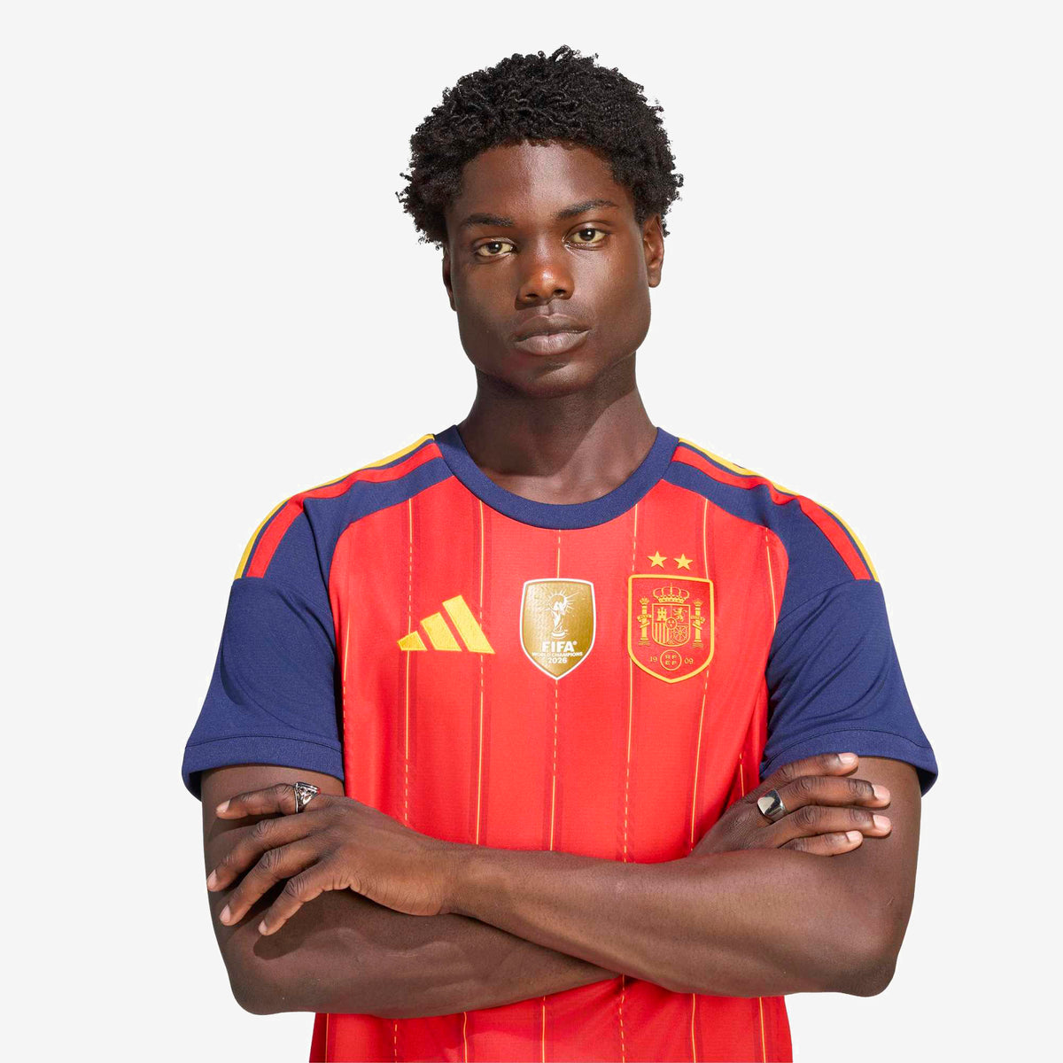 adidas Spain 2026 Stadium Home Winner Men's Soccer Jersey - Vivid Red