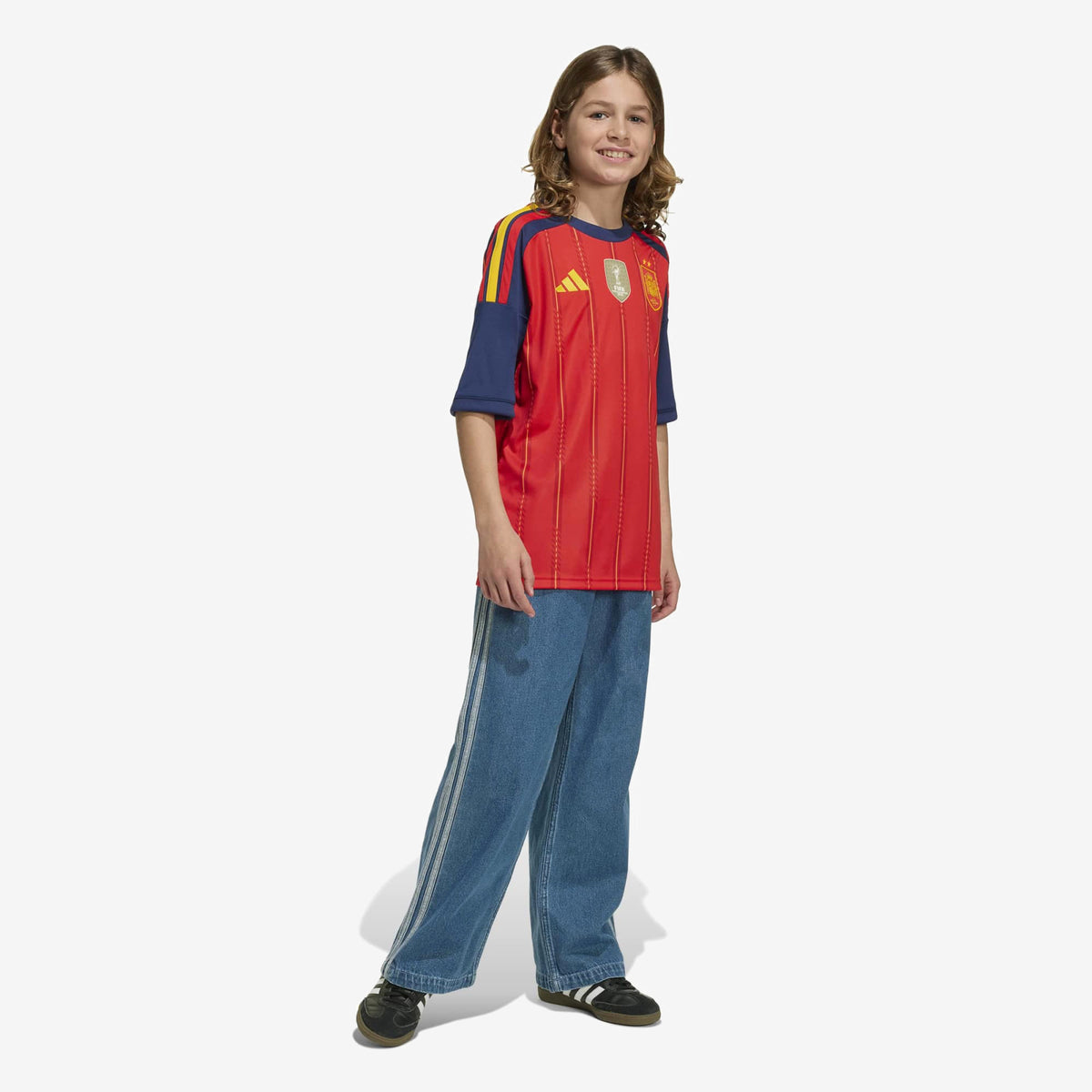 adidas Spain 2026 Home Winner Big Kids' Soccer Jersey - Vivid Red