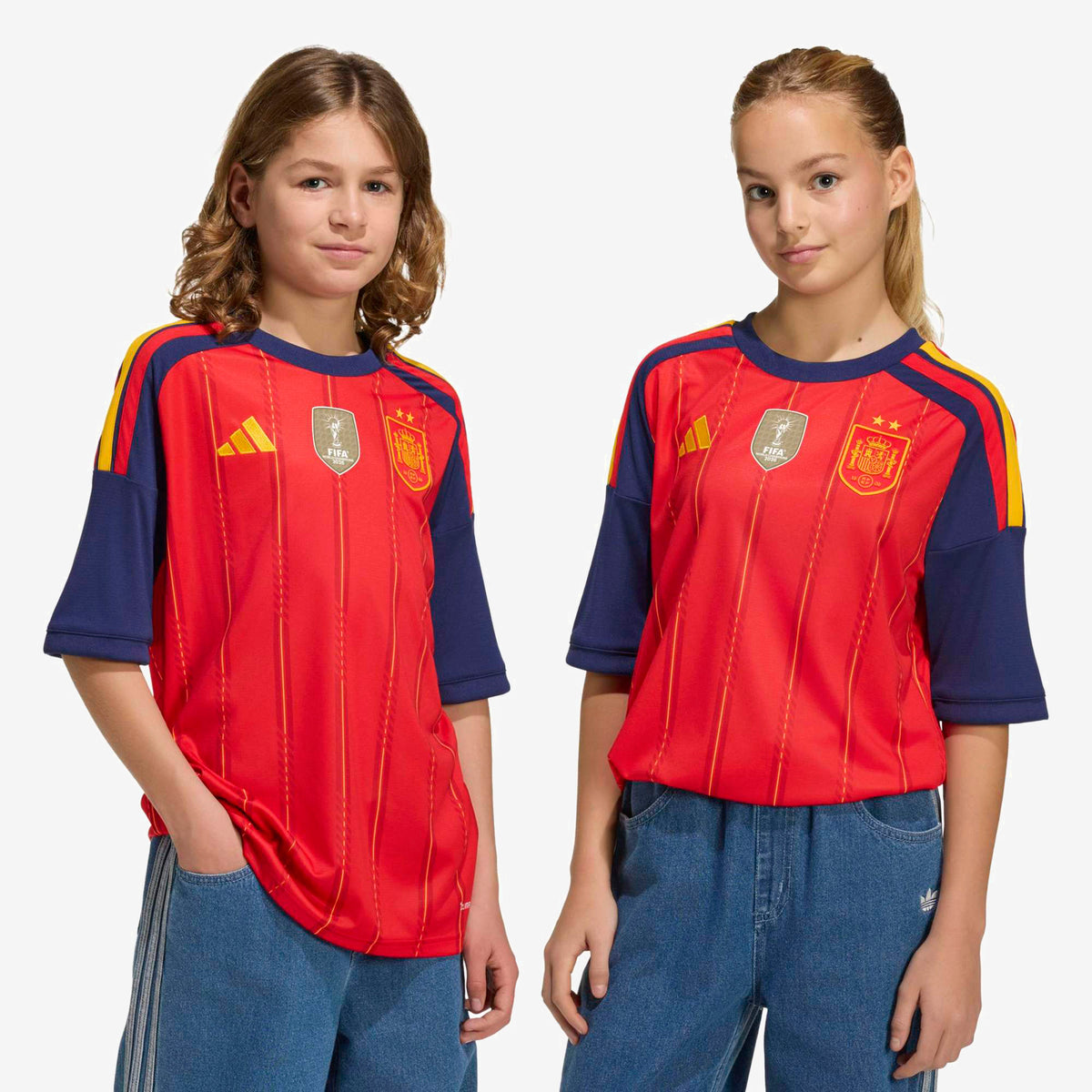 adidas Spain 2026 Home Winner Big Kids' Soccer Jersey - Vivid Red