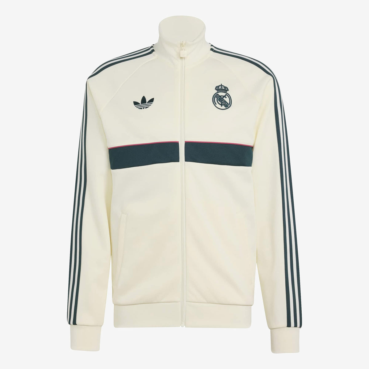 adidas Real Madrid Originals Top Men's Full-Zip Soccer Track Jacket - Ivory