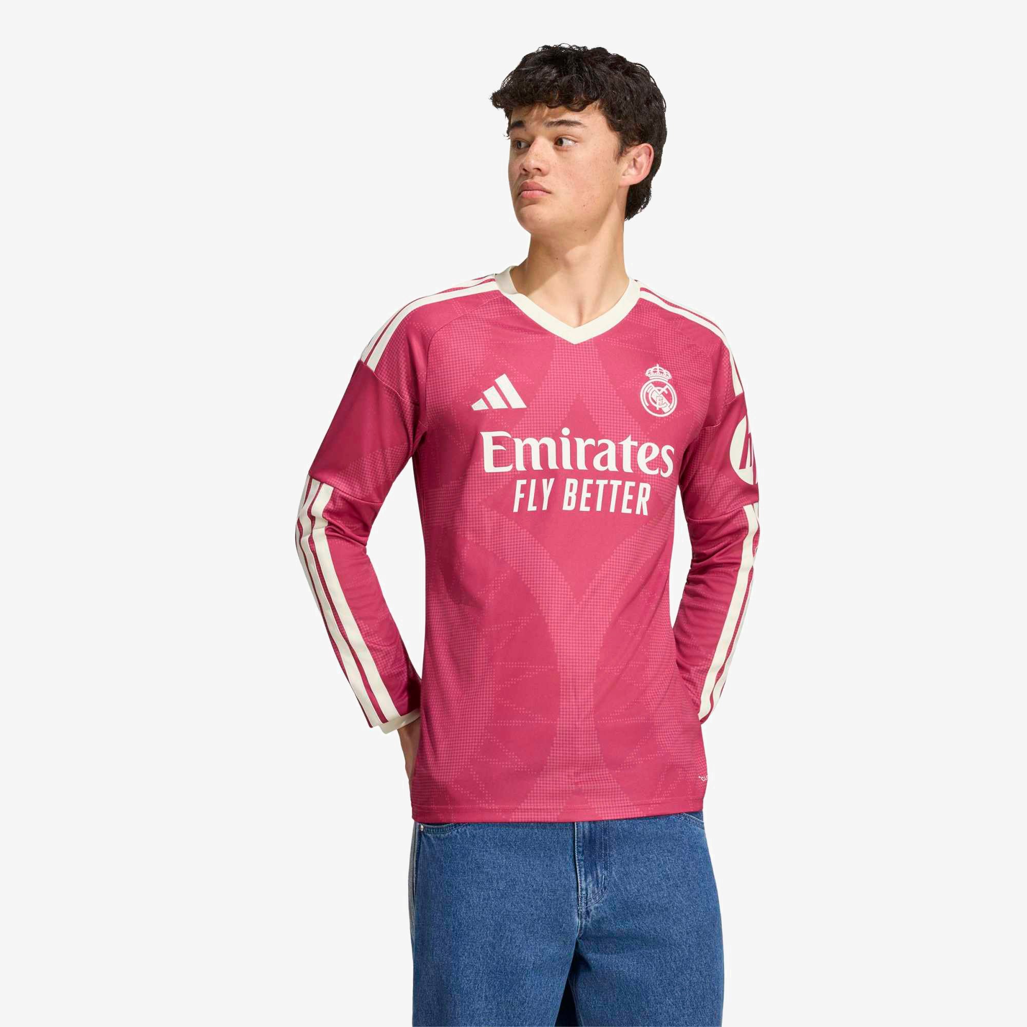 adidas Real Madrid 2026/27 Stadium Third Men's Soccer Long-Sleeve Jersey - Wild Pink