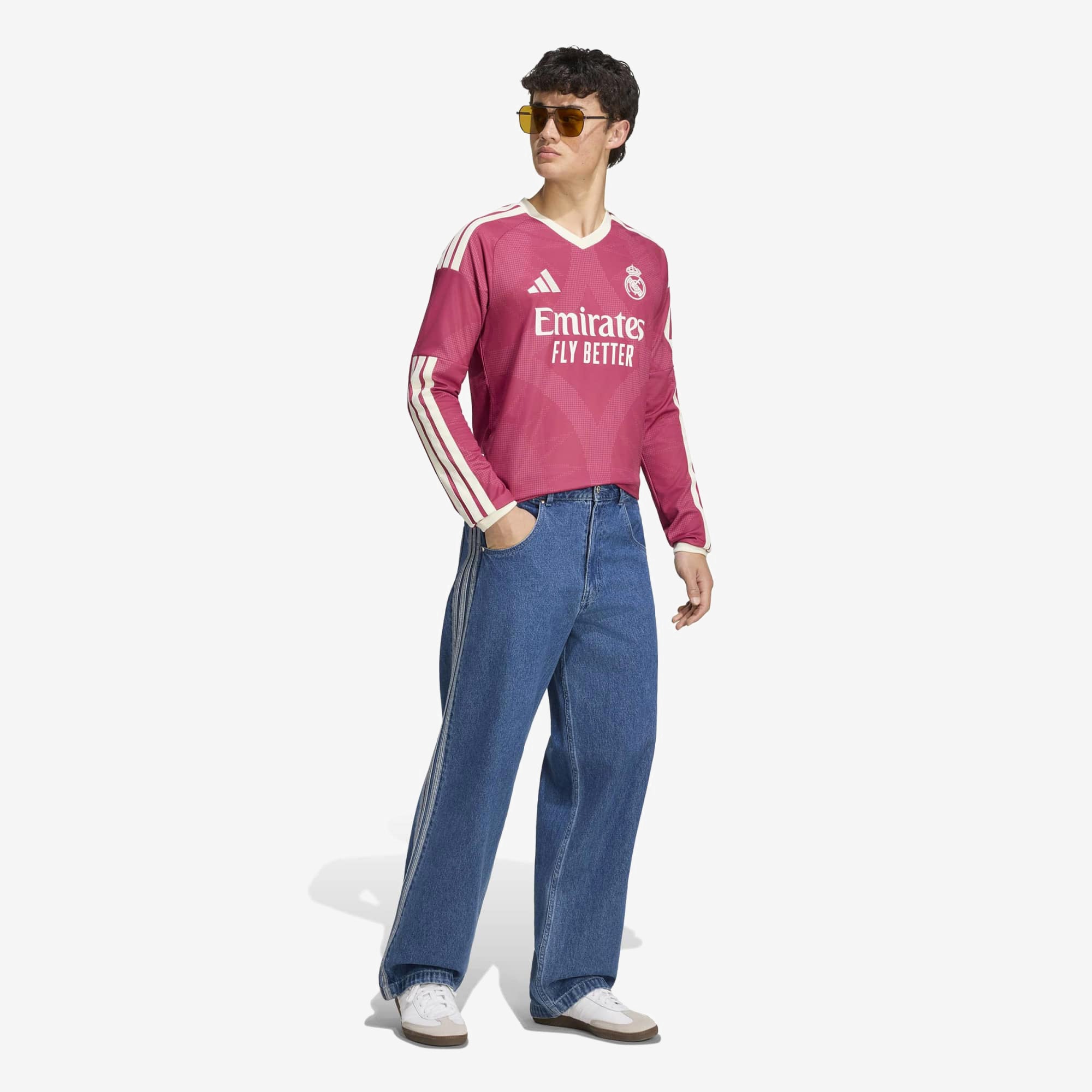 adidas Real Madrid 2026/27 Stadium Third Men's Soccer Long-Sleeve Jersey - Wild Pink