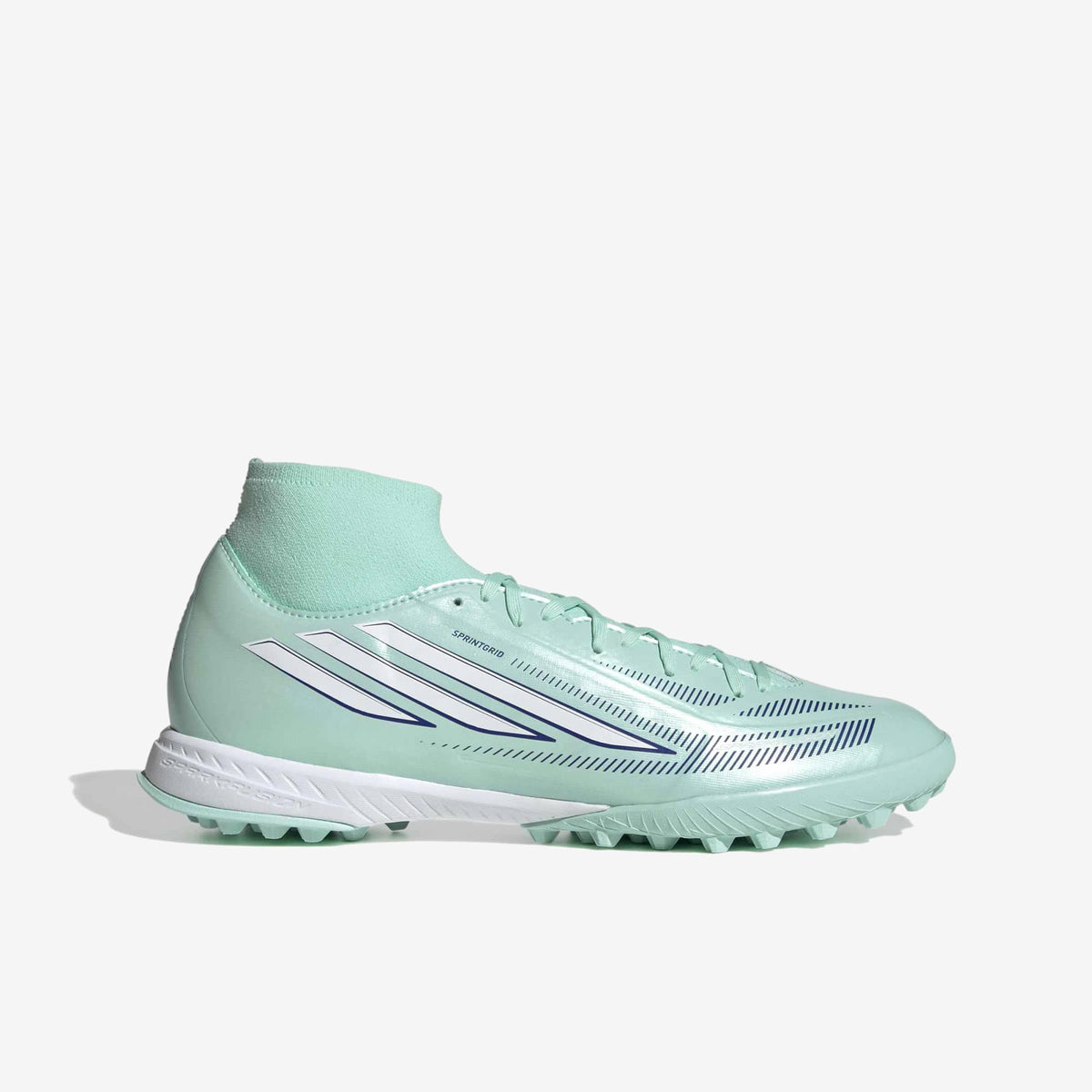 adidas F50 Sparkfusion League (Women's) Turf High-Top Soccer Shoes - Clear Mint / Ftwr White / Solar Purple