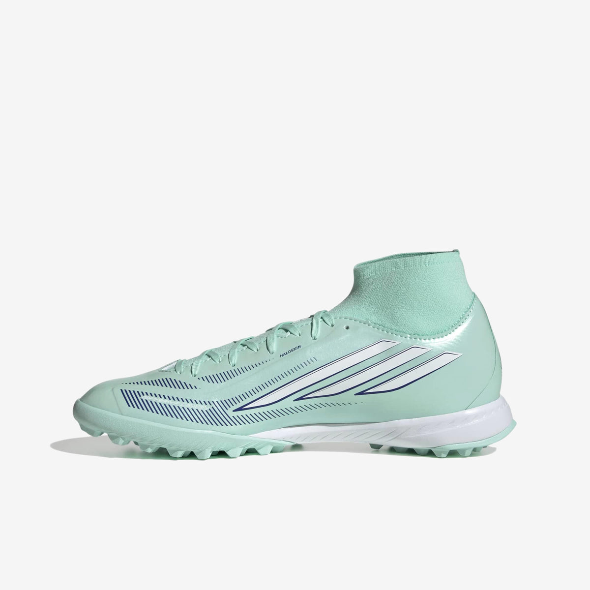 adidas F50 Sparkfusion League (Women's) Turf High-Top Soccer Shoes - Clear Mint / Ftwr White / Solar Purple