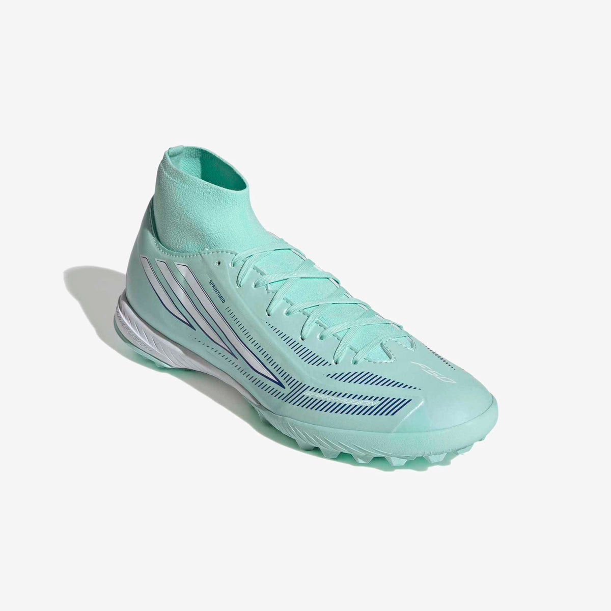 adidas F50 Sparkfusion League (Women's) Turf High-Top Soccer Shoes - Clear Mint / Ftwr White / Solar Purple