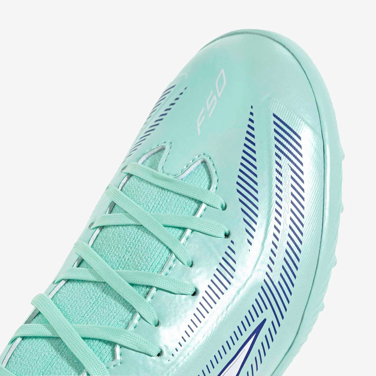 adidas F50 Sparkfusion League (Women's) Turf High-Top Soccer Shoes - Clear Mint / Ftwr White / Solar Purple