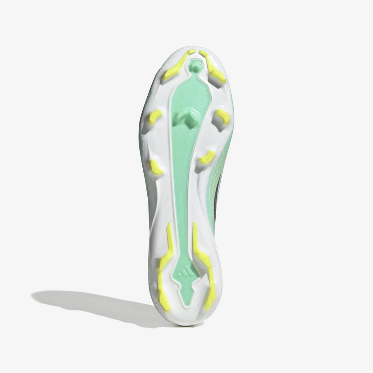 adidas F50 Hyperfast League Laceless Firm-Ground Low-Top Soccer Cleats - Pulse Mint / Night Navy / Solar Lemon