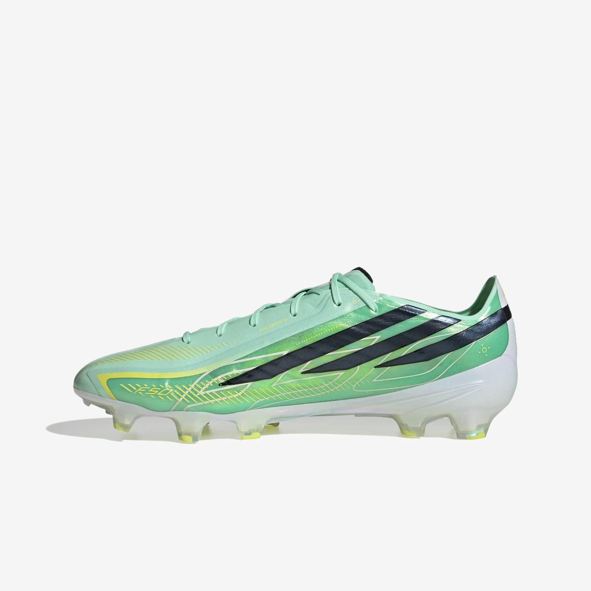 adidas F50 Hyperfast Elite Firm-Ground Low-Top Soccer Cleats - Pulse Mint / Core Black / Solar Lemon