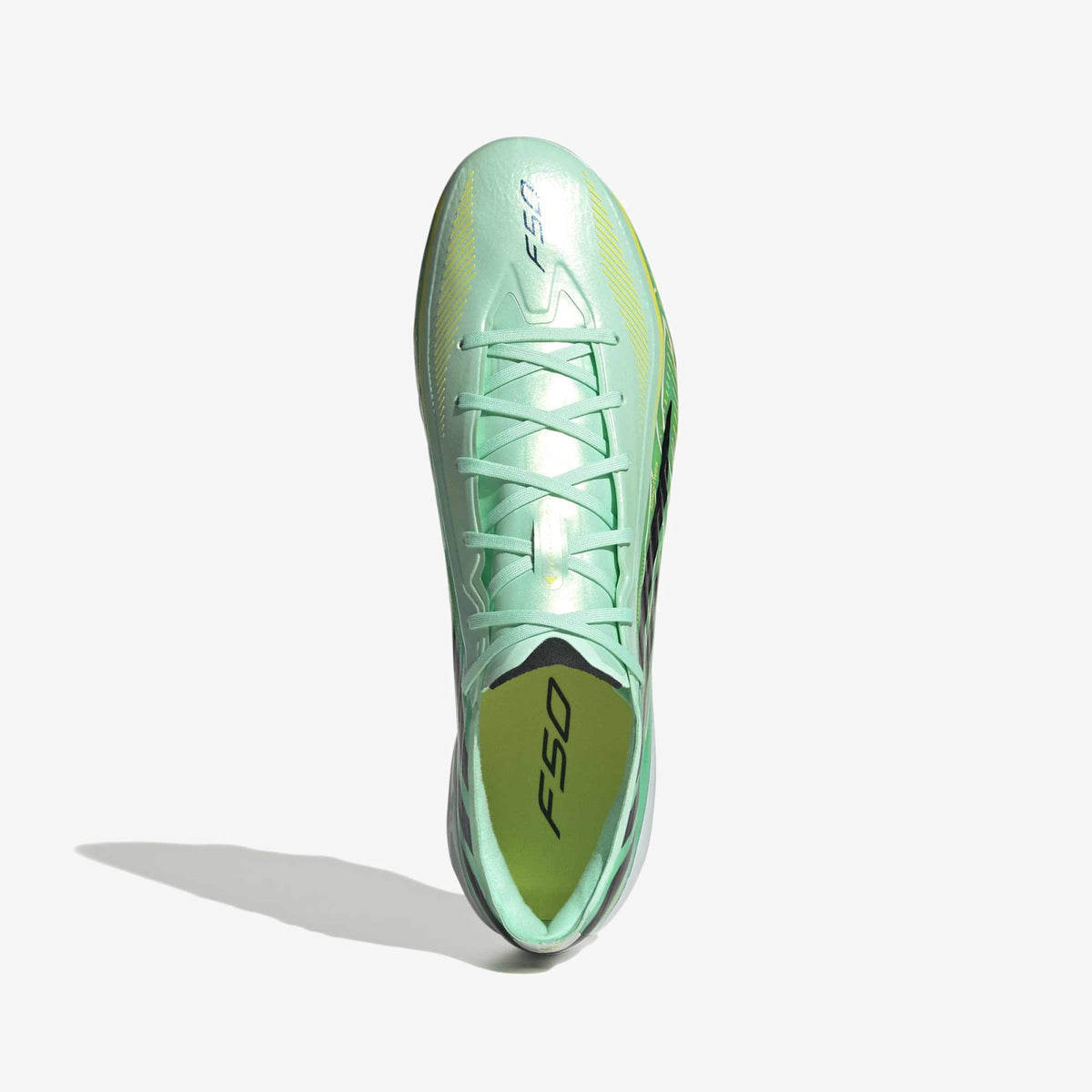 adidas F50 Hyperfast Pro Firm-Ground Low-Top Soccer Cleats - Pulse Mint / Core Black / Solar Lemon