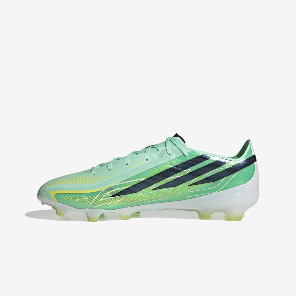adidas F50 Hyperfast Pro Firm-Ground Low-Top Soccer Cleats - Pulse Mint / Core Black / Solar Lemon