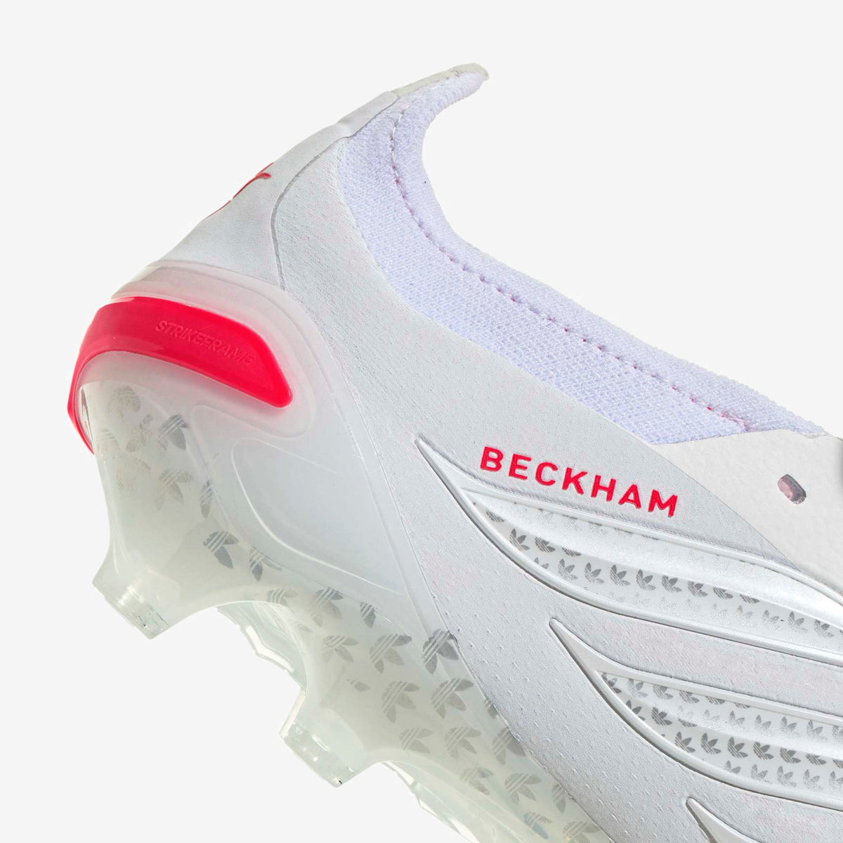 adidas Predator Elite Fold-Over Tongue David Beckham Firm-Ground Low-Top Soccer Cleats - Ftwr White / Silver Met. / Lucid Red