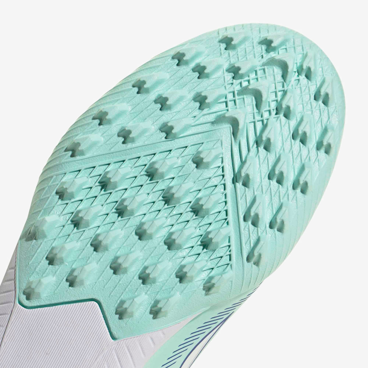 adidas Jr. F50 Sparkfusion League Little/Big Kids' Turf High-Top Soccer Shoes - Clear Mint / Ftwr White / Solar Purple