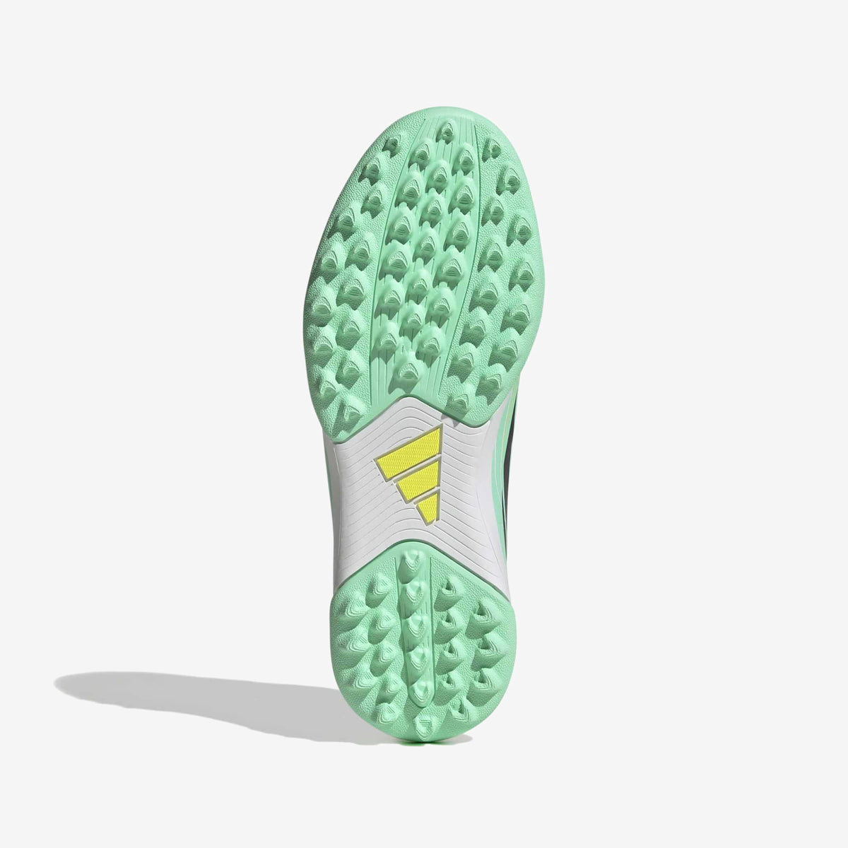 adidas Jr. F50 Hyperfast Club Little/Big Kids' Turf Low-Top Soccer Shoes - Pulse Mint / Night Navy / Solar Lemon