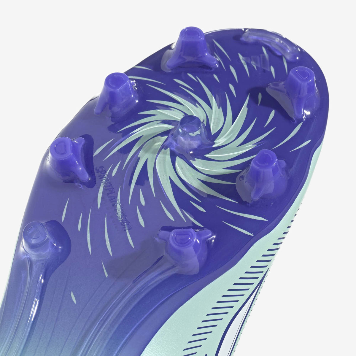 adidas F50 Sparkfusion League Mid Cut Firm Ground/Artificial Grass High-Top Soccer Cleats - Clear Mint / Ftwr White / Solar Purple