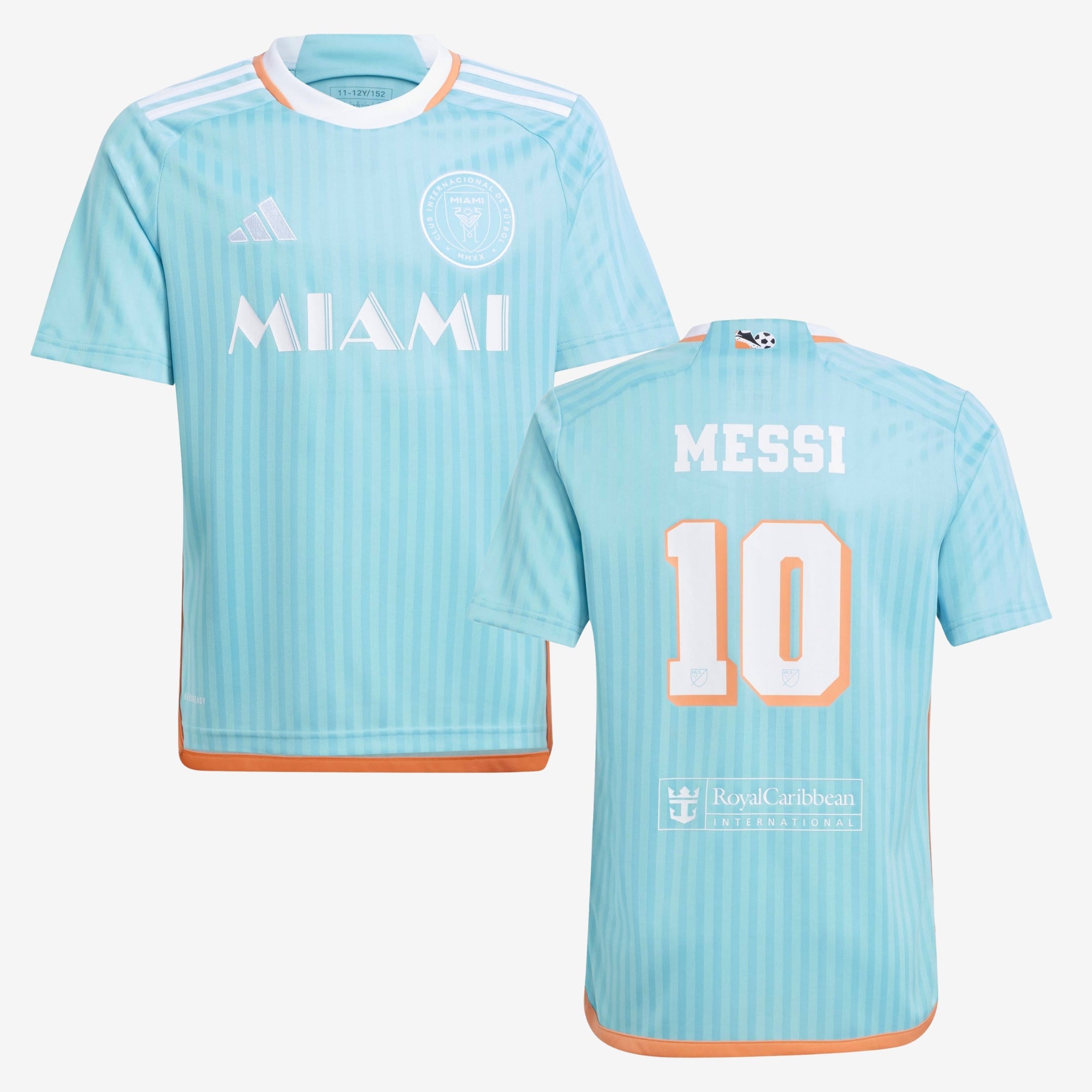 adidas 2024 Inter Miami CF Stadium Third Messi Kids' Soccer Jersey - Easy Mint