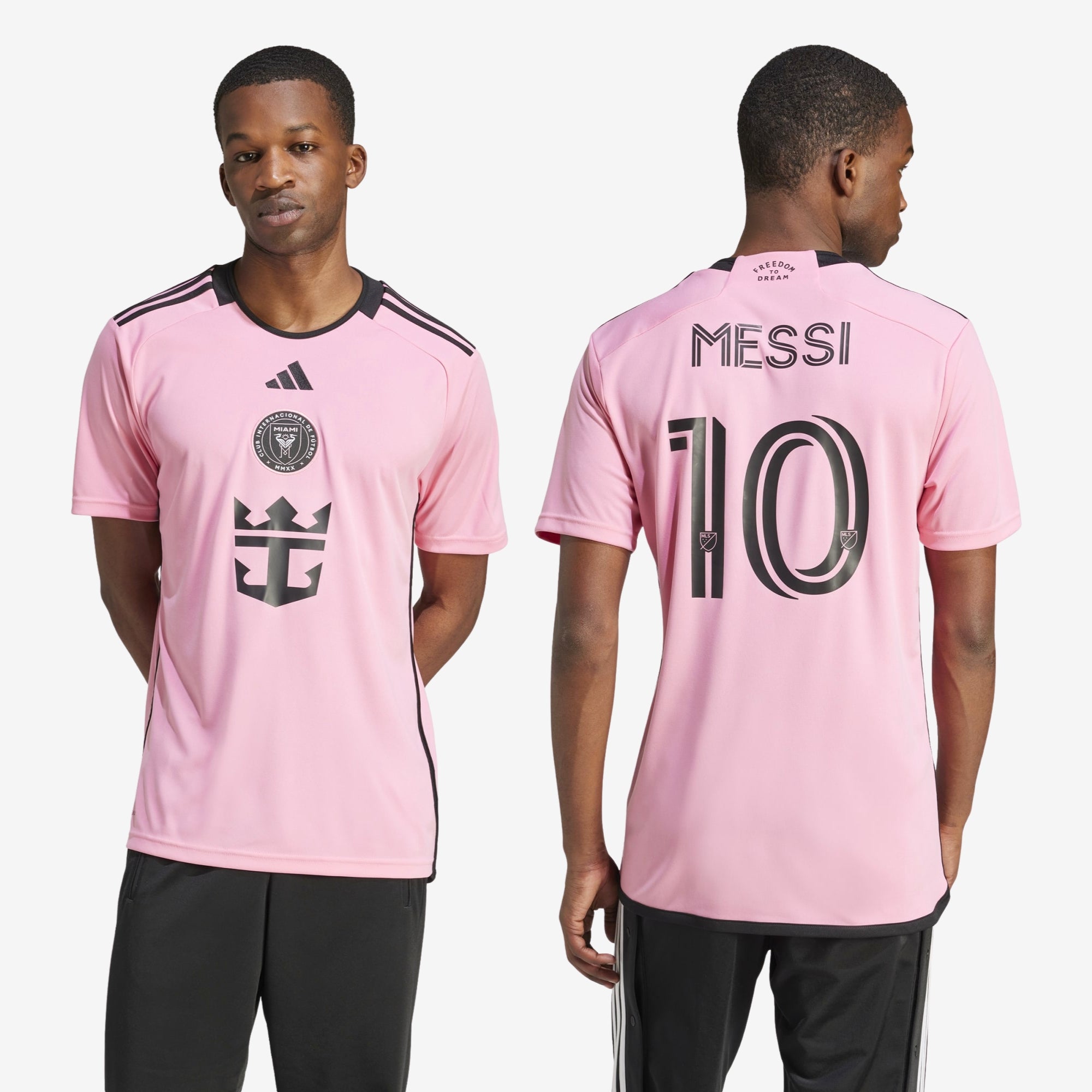 adidas Inter Miami CF 2024/25 Messi Stadium Home Men's Soccer Jersey - Easy Pink