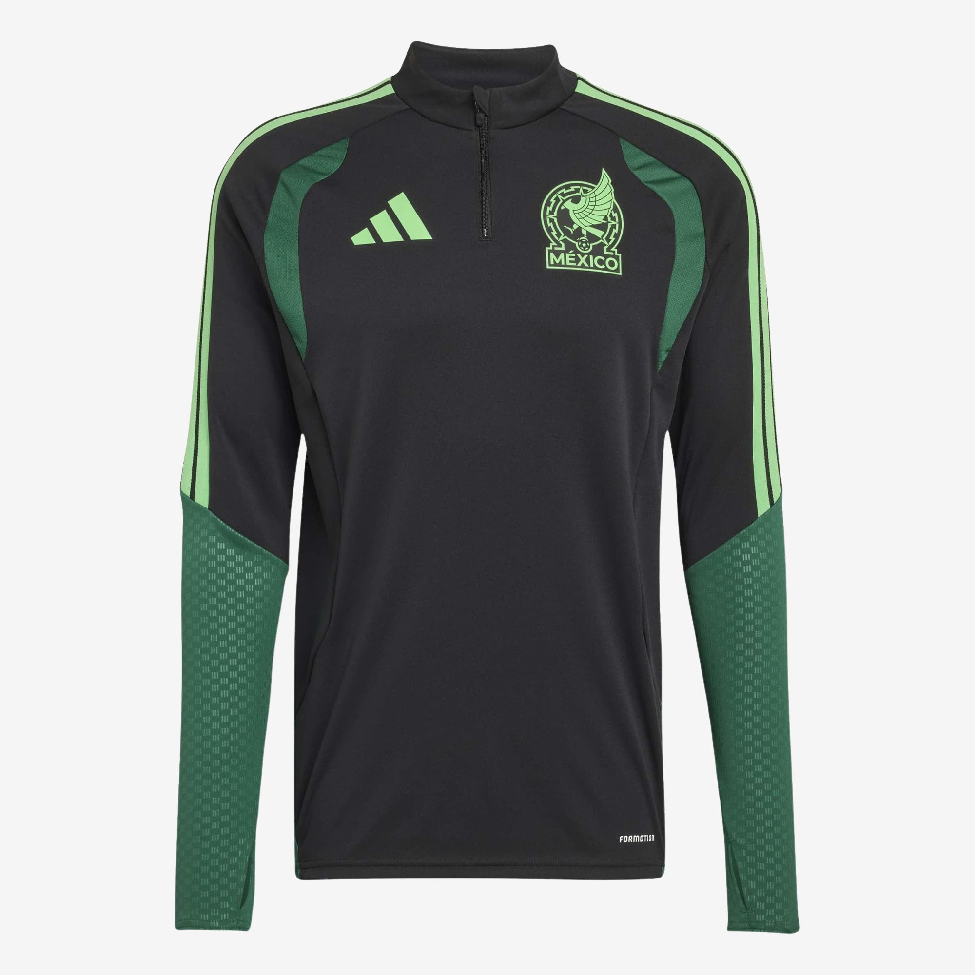 adidas Mexico 2026 Tiro Training Men's 1/4 Zip Soccer Drill Top - Black
