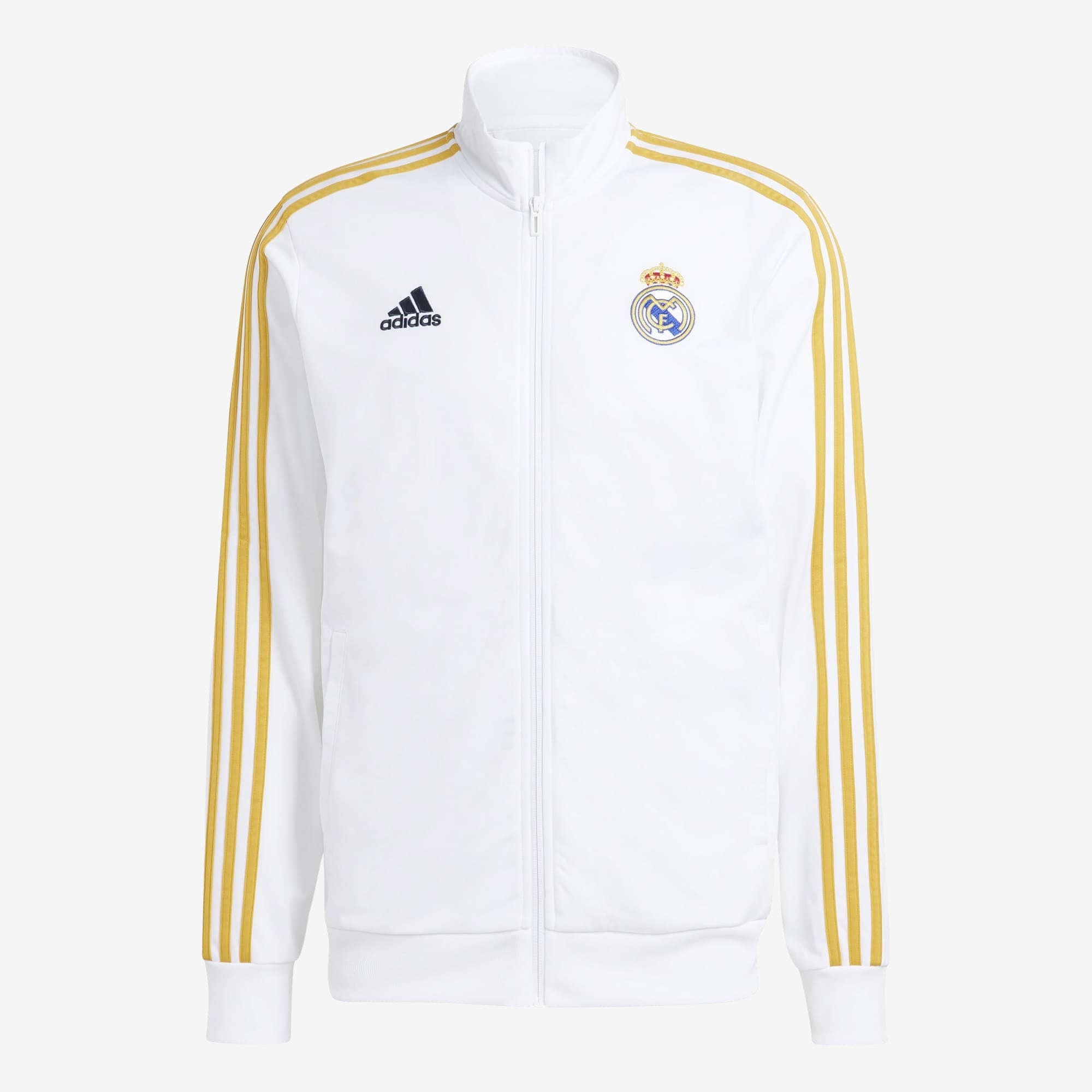adidas Real Madrid DNA Top Men's Full-Zip Soccer Track Jacket - White