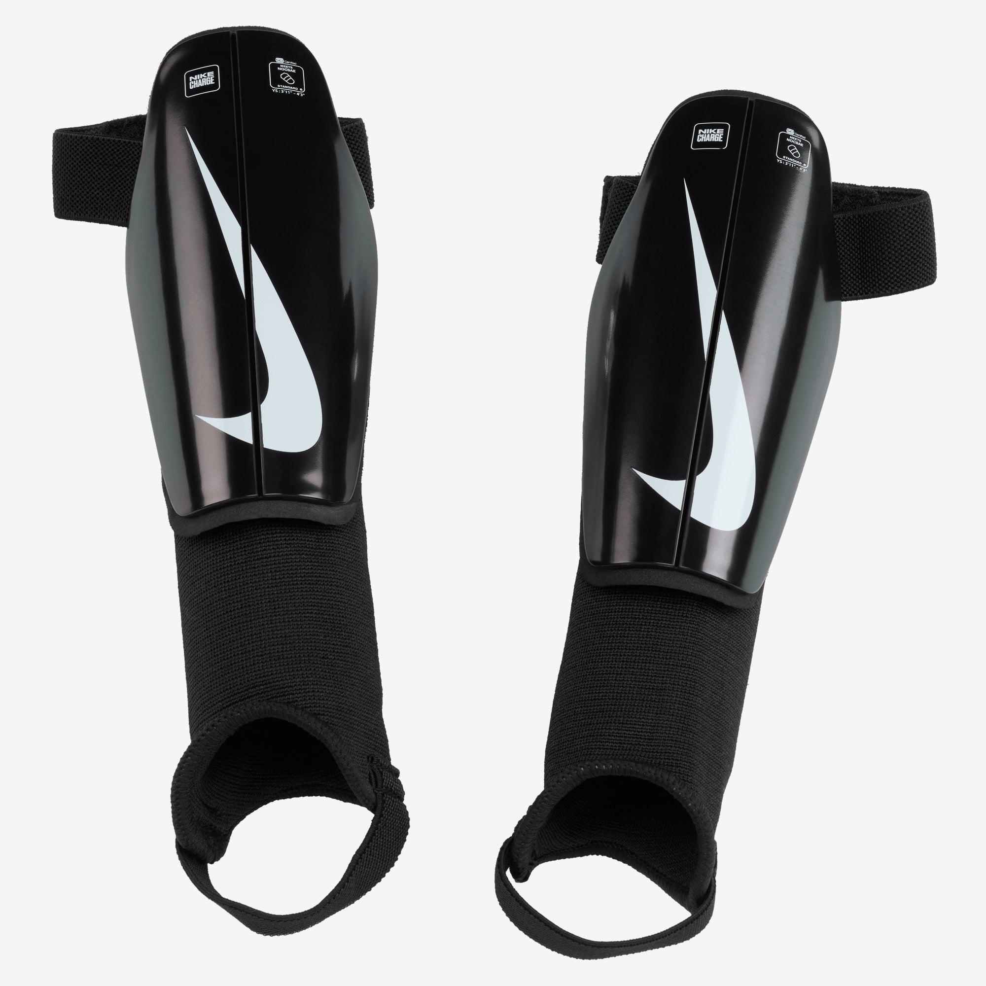 Nike Charge Kids' Soccer Shin Guards - Black/Black/White