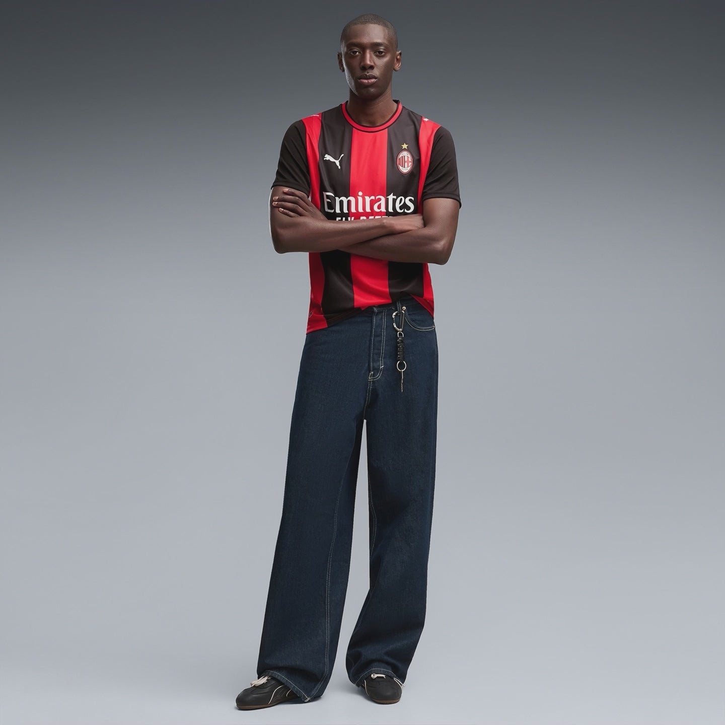 PUMA AC Milan 2026/27 Stadium Home Men's Soccer Jersey - PUMA Black-For All Time Red